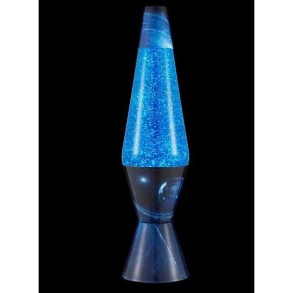 Schylling Other - Azure Galaxy 14.5” Lava Lamp Schylling Silver Glitter Blue Liquid